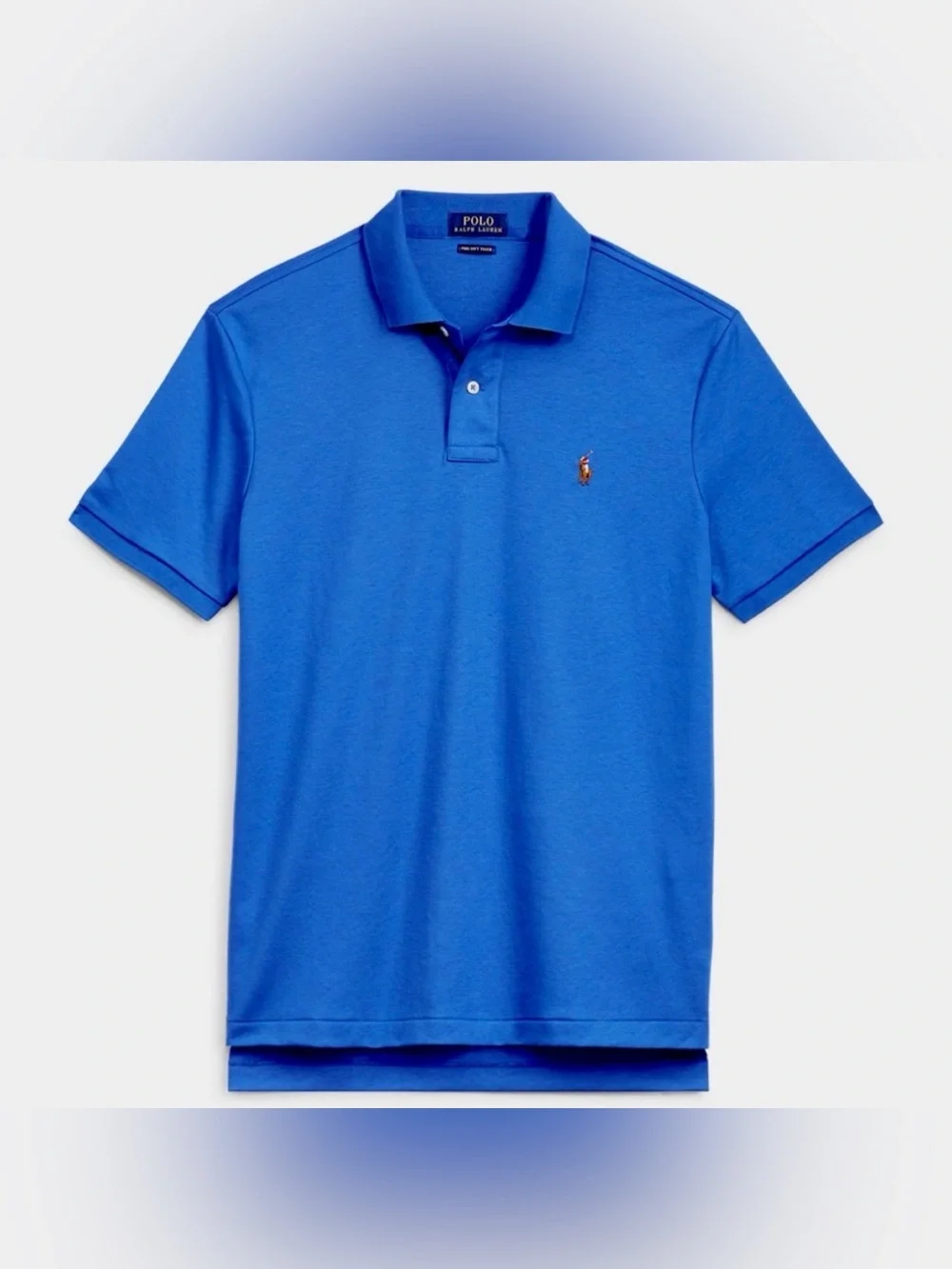 Polo Ralph Lauren Pima Soft Touch Short Sleeve Blue Polo Pony Logo Size Large